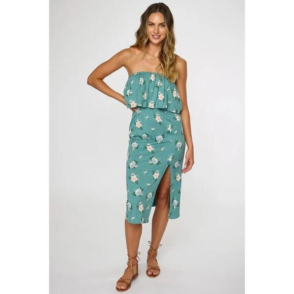 O’Neill Women's Teal Kole Midi Dress Size L NWT - Picture 1 of 12